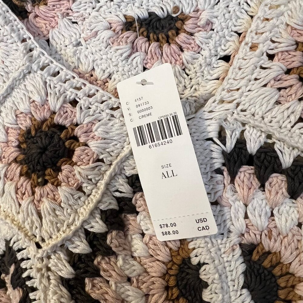 NWT Anthropologie Andersen &‎ Lauth Girls Amber Crochet Granny Square Poncho - Picture 6 of 6
